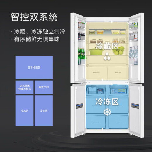 Casarte Languang Refrigerator 521-liter Starry Sky Edition Zero-embedded cross-door household refrigerator 594mm ultra-thin first-class energy-efficiency energy-saving frequency conversion 20% national subsidy