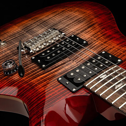 Guitare électrique PRS SE Custom 24 New Rock Guitare électrique débutant Advanced Steel String Guitar avec poignée C844CG en carbone noir Cherry Red Gradient