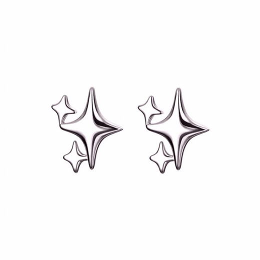 Nilan platinum earrings PT950 female platinum star earrings Korean style fashion earrings earrings for girlfriend, a pair of star earrings