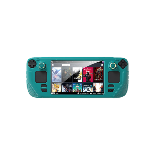 良值适用SteamDeck硅胶保护套装 Steam Deck掌机保护壳 配件 DW12D 主屏幕钢化膜 0.33mm高清保护膜 Steam Deck掌机硅胶套 绿色 L689