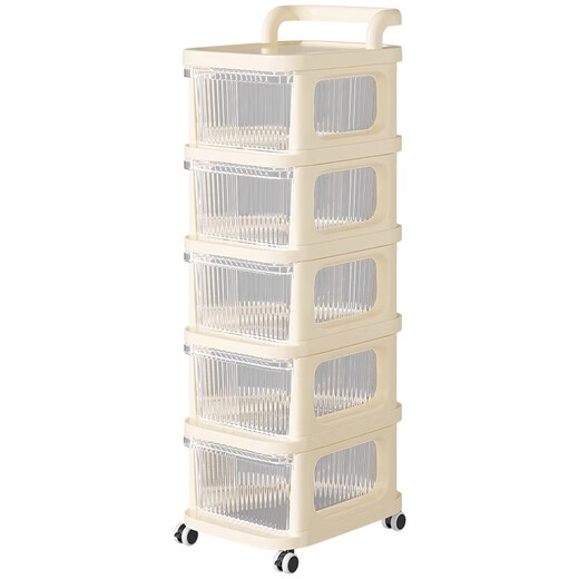 Jungle floor-standing storage rack trolley storage living room kitchen mobile multi-layer storage rack bedroom storage rack 5 layers