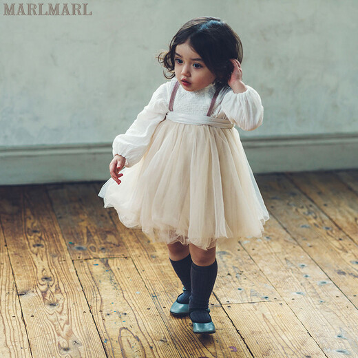 MARLMARL baby girl blouse long-sleeved shirt 01 pearl white fukusa gift packaging pink 90 cm