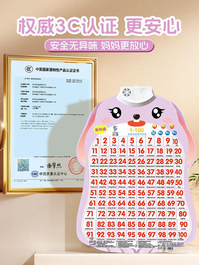 ZKHE 早教拼音挂图宝宝有声字母表墙贴点读发声书儿童识字数字学 兔子款蔬菜水果