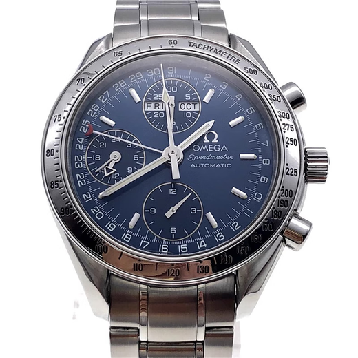 
[Second-hand 99 new] Omega Men's Watch OMEGA Speedmaster Series Automatic Mechanical Watch Multifunctional Luminous Time Date Display Swiss Second-hand Luxury Watch Men 39 Diameter 3523.80.00 Double Clipart Blue Disc Steel Belt