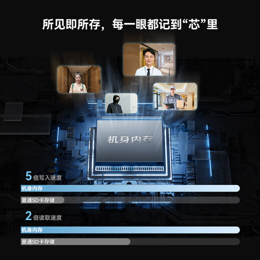 海雀可视门铃监控400W智能电子猫眼家用门口摄像头防盗无线手机远程可视通话门庭看护易安装