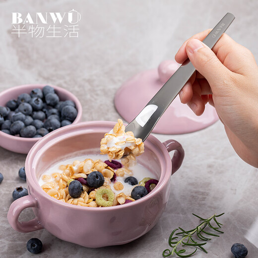 Half Life Stainless Steel Yogurt Spoon Dessert Spoon Ice Cream Spoon Ice Cream Spoon Can Spoon Cake Spoon Square Head Spoon Spatula Flat Spoon