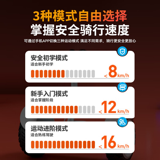 领奥儿童电动平衡车3-6-12岁成年人智能10岁到15岁以上两轮手扶越野体感腿控新款双轮平行车 K8旗舰白54V【三控+APP+炫光轮】