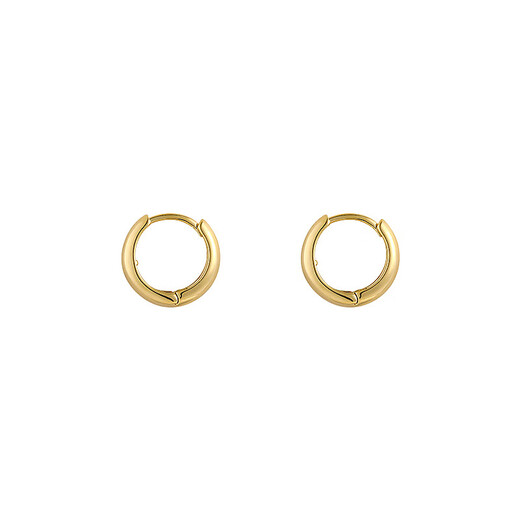 DL 1998 Fat Donglai same style 18k gold earrings hoop French plain hoop earrings for women light luxury 2025 new au750 gold earrings 18k gold French earrings