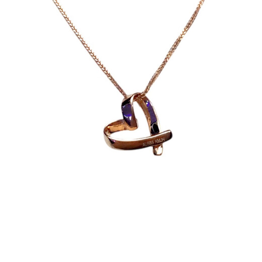 Fat Donglai same style purple gold pendant Russian 18k color gold rose gold single pendant