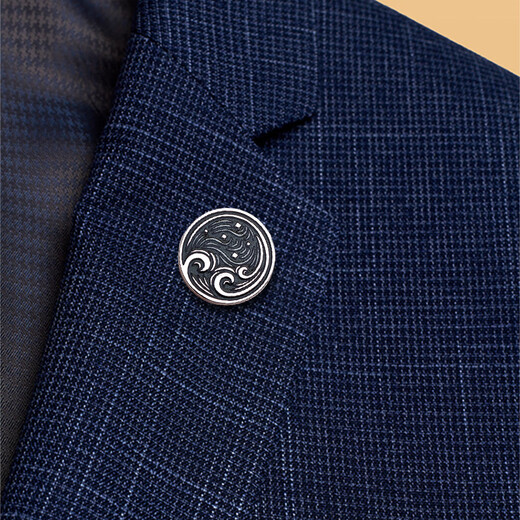 Kaflink new product brooch Galaxy Imagination badge collar button collar corner button men's suit suit metal badge chest buckle K040 gold brooch-Galaxy Imagination 1