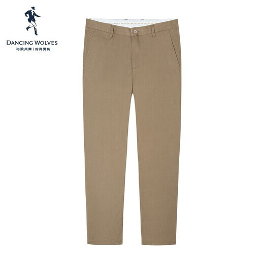 Tanzen mit Wölfen [Qualitätsbaumwolle] Business Casual Commuter Hosen Stretch Herren lässig Hosen 701 Khaki 33