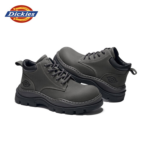 Dickies Martin Boots Zapatos para hombres Autumn Nuevas botas bajas Botas para hombres Fashion All-Match Boots Short Short Shops Working Shoes de trabajo gris 42 [de una talla más grande, adecuada para zapatos deportivos 43]