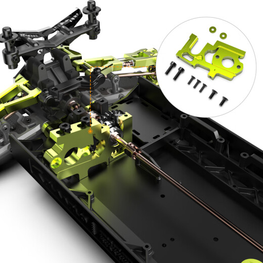 Relalo Terminator XTS-F10 Anziehen Fernbedienungssteuerfahrzeug-Metall-Metall-Upgrade-Zubehör Antriebsschwung Arm Lineal Sitz Differential Op-Teile 40 Motor Sitz R11153 (Point Guard muss schneiden)