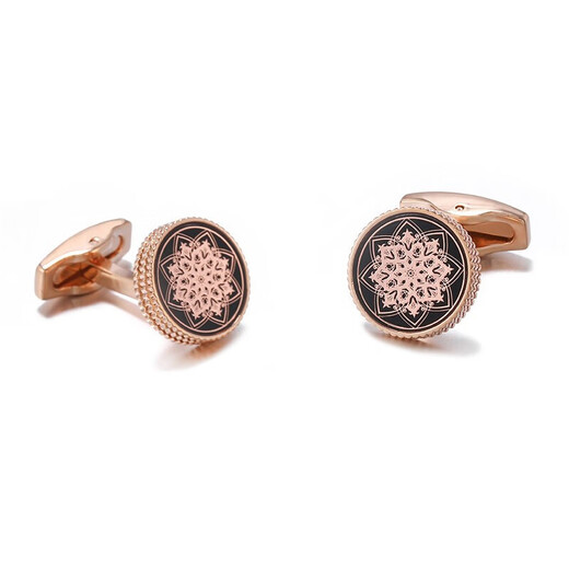 GLO-STORY Cufflinks Men's Business French Shirt High Quality Men's Copper Cufflinks Gift Box MXK114040 Rose Gold