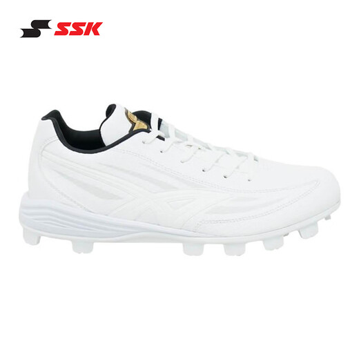 SSK Japan [Youth Adult Adult Spike Shoes] Baseball Softball Anti-Slip Red Clay Artificial Grass Breathable Frisbee White Japanese Size Number = Foot Length cm 38.5 Japanese Size 25.0, 250mm