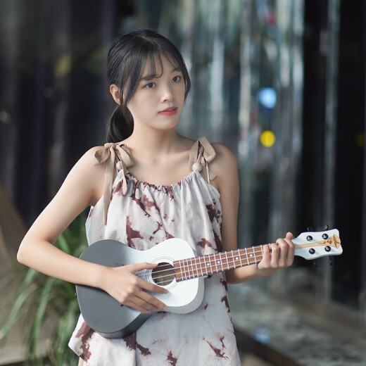 Guitarist单板尤克里里23寸初学者女生专用入门级高颜值26寸儿童小吉他 23英寸 月明星稀 赠教学