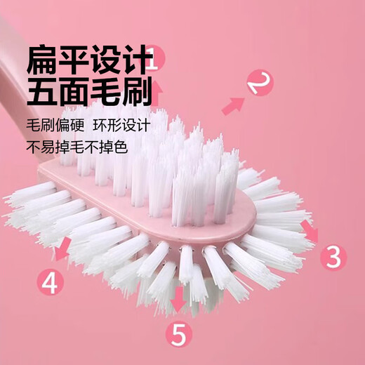 JD Logistics Shoe Brush Multifunctional Five-sided Brush Head Moderately Hard and Soft, Shoe Washing Artifact Laundry Brush No Dead Angle Random Color 2 Pack