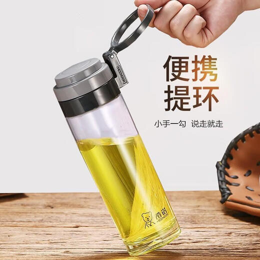 Heenoor eingedickte und resistente Plastikbecher Frühling im Freien im Freien in der Schule, um neue grüne Tee-Tassen-Lift Ring Ring mit großer Kapazität Wasser Tasse Modell 6076- mit Tee Trennungskapazität 695 ml 6
