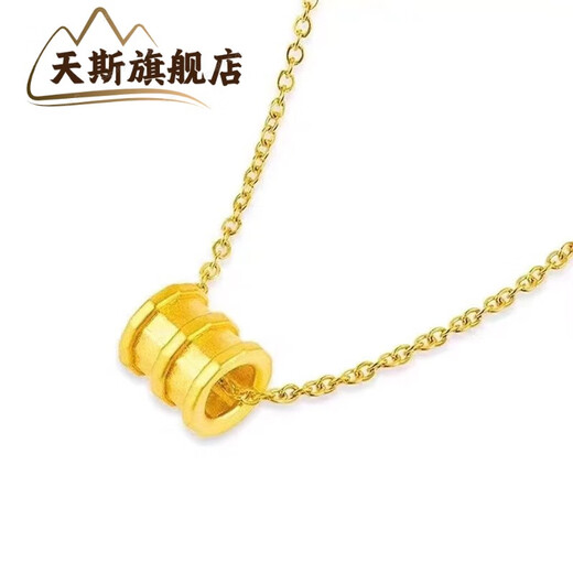 Tiansi Shenzhen Shuibei Gold 999 Pure Gold Small Waist Pendant 3D Hard Gold Fu Brand Necklace Imitation Gold Internet Celebrity Gift
