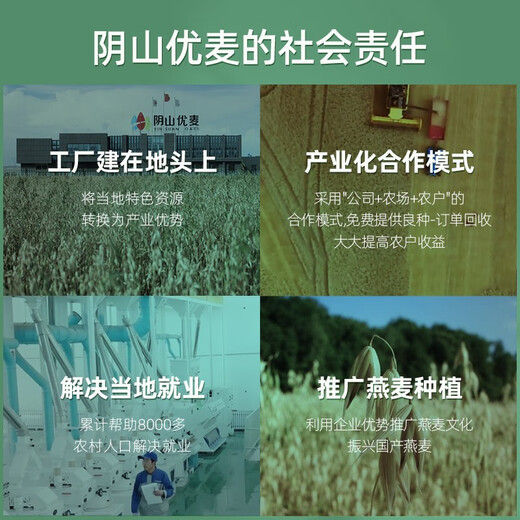 阴山优麦即食燕麦片1050g营养早餐30小包无添加蔗糖懒人早餐代餐送试吃装 【套餐1260g】纯麦片 1260g*1箱