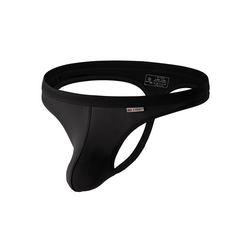 Fearless Captain Herren Unterwäsche werfen Männer mit niedriger taille enge Sporthose Jugend sexy Tasche großer Größe atmungsaktivem Tanga Black 1 L (Gewicht 135-165jin [Jin gleich 0,5 kg]))