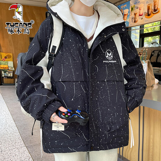 Veste de pic (Tucano) Veste veste pour hommes et hiver 2025 Nouvelle marque de mode plus velours veste à capuche épaissis