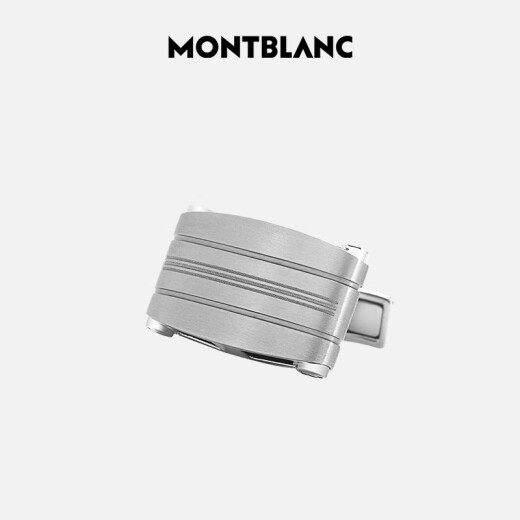 万宝龙MONTBLANC钛金属高质感线条商务袖扣107904男士礼物