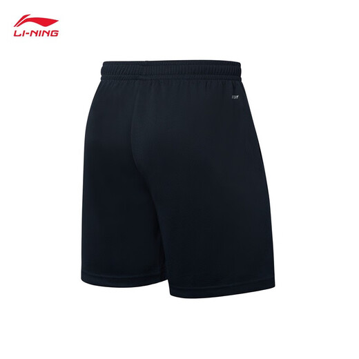 李宁羽毛球服男女排汗吸湿速干凉爽运动比赛套装T恤羽毛球短袖短裤 AATT021 深航舰蓝-1 XL