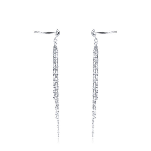 Caibai Jewelry Platinum Earrings Platinum Pt950 Tassel Ear Wire Price Approximately 1.65 grams