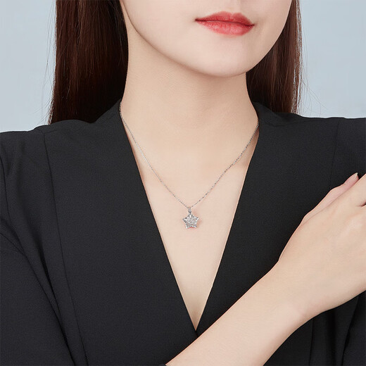 Saturday Fortune PT950 platinum pendant for women, star PT047313, without chain, about 1.57g, birthday gift