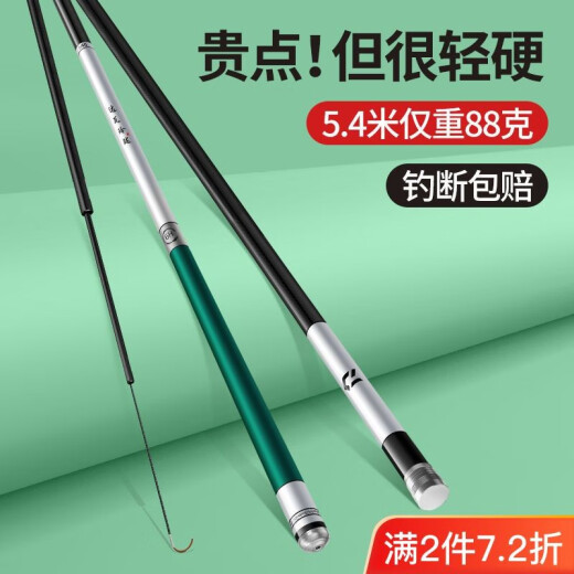 达瓦玲珑6H28调钓鱼竿手竿超轻超硬鲫鲤竿9H19调台钓竿高碳野钓休闲竿 719m 0M 高碳7H19调腰力强劲 2.7米送礼包+竿稍