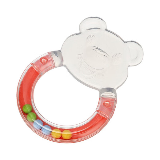 Rikang (rikang) baby teether, baby molar teether, oral chewing gum, children's toy, soothing chewing gum cartoon shape, 3345 bear teether, blue