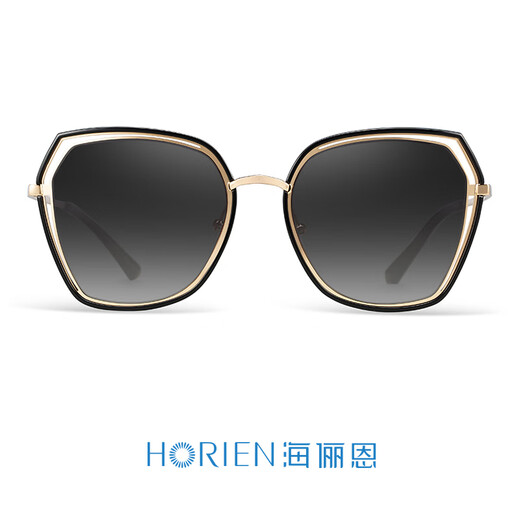 HORIEN (HORIEN) sunglasses, women's sun protection, myopia, sunglasses, big face, slimming driving mirror, N6621, gray film, N26P gray film