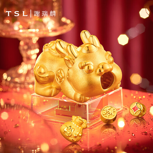 
Xie Ruilin (TSL) gold cute pet Pixiu transport jewelry 3D hard gold hand jewelry XJ698-YQ719 Valentine's Day XJ698 (about 0.7g)
