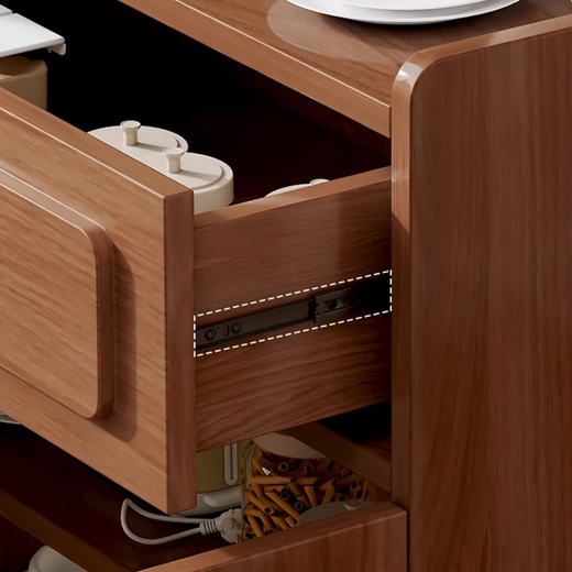 Yimi Yichen буфет из цельного дерева для маленькой квартиры, простая доска с отверстиями, винный шкаф, чайный шкаф, кухонный шкаф для хранения, настенный узкий высокий шкаф, цвет ореха, длина 50 * ширина 40 * высота 180