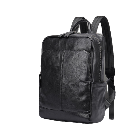 Mochila de malunte para hombres de vaca real para hombres sencillo gran capacidad comercial casual bolsa de computador