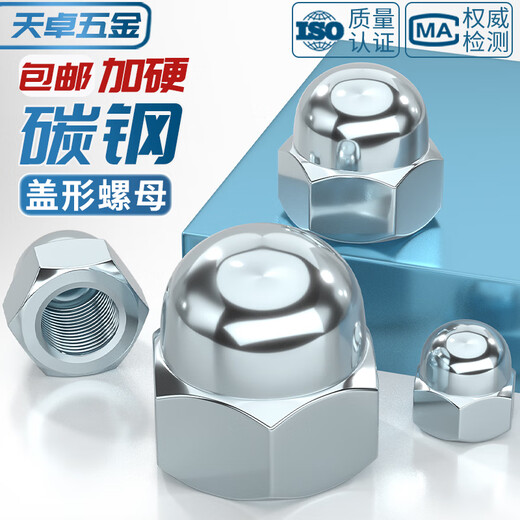 Tianzhuo Hardware Iron Galvanized Cap Nut Cap Decorative Screw Cap Ball Head Cap Nut MM4M5M6M8M10M16M20 M10-10 Only