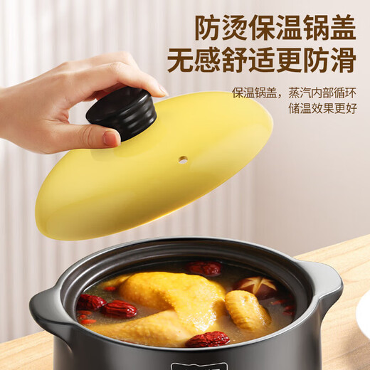 全品屋陶瓷砂锅炖锅煤气灶专用大容量家用煮粥煲汤汤锅传统中式汤煲炖煲 【破损补发】 1L 【干烧不裂】