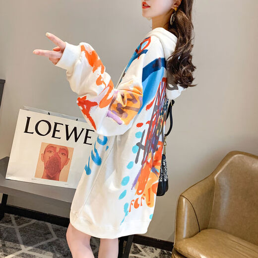 RGPX山东即墨女卫衣新款2024含棉网红宽松慵懒风连帽卫衣女2020秋装新 灰色 829 M 建议（90-120斤）