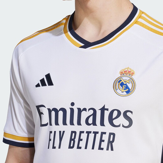 Adidas Cool Soccer adidas 23-24 Nouvelle saison Real Madrid Home Edition Fan Edition courte Jersey HR3796 HR3796 Fan Edition S