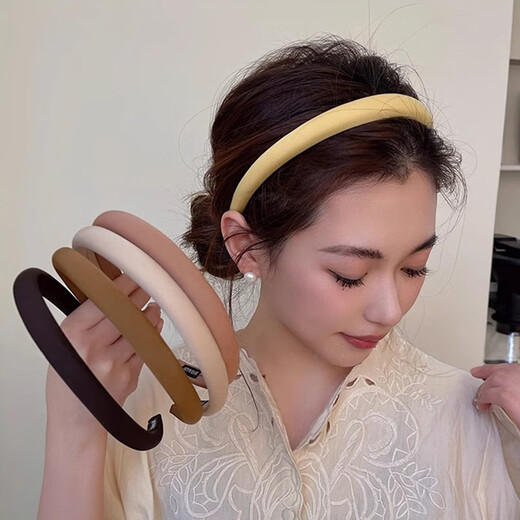 Xiang Wan hairband retro thin hairband women's high-end hairpin going out versatile crushed hair headband headwear high skull headband