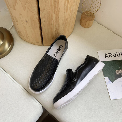 DG / DU Juli Chaussures de pluie authentiques Chaussures d'eau pour adultes pour adultes courtes Cuisine à l'huile Chaussures de colle de travail Nouveaux chaussures de pluie imperméables [Juli authentique - anti-glissement et anti-odor] noir 38