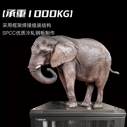 Totem Bodyguard 42U Cabinet G3.6042.EA Thickened Steel 19-inch Server Cabinet Standard Government and Enterprise Project Send Bull 8-Port PDU Free Silk Screen 2 Meters 42U 600 Width * 1000 Depth