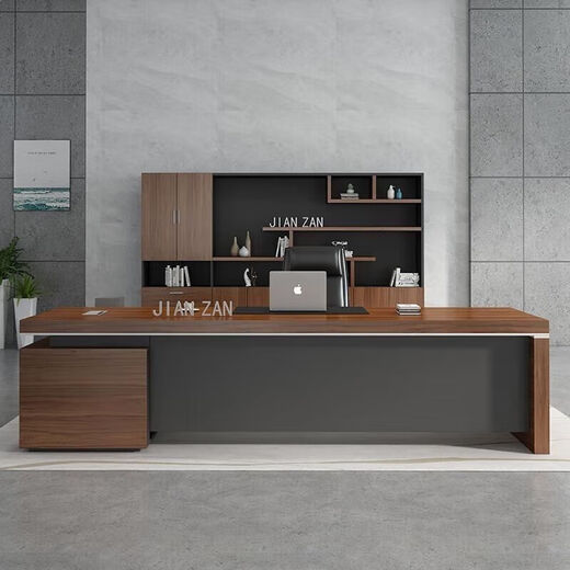 Boss desk and chair combination CEO desk executive desk simple modern office furniture double cabinet executive desk 1.6 meters boss desk