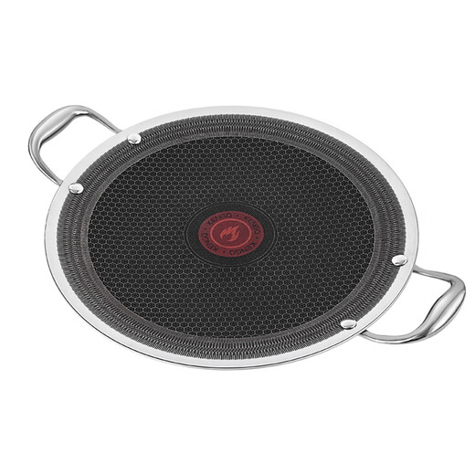 Sonorous 316 stainless steel Korean barbecue plate iron plate barbecue plate commercial outdoor baking pan camping picnic barbecue pot upgraded folding baking pan + four-piece set 34cm