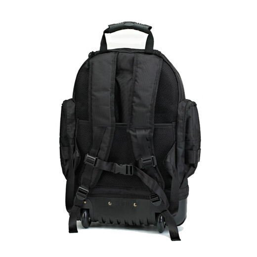 FASITE Backpack Tool Bag Trolley Backpack Canvas Thickened Multifunctional Repair Kit Rubber Bottom Special Large Tool Bag Black