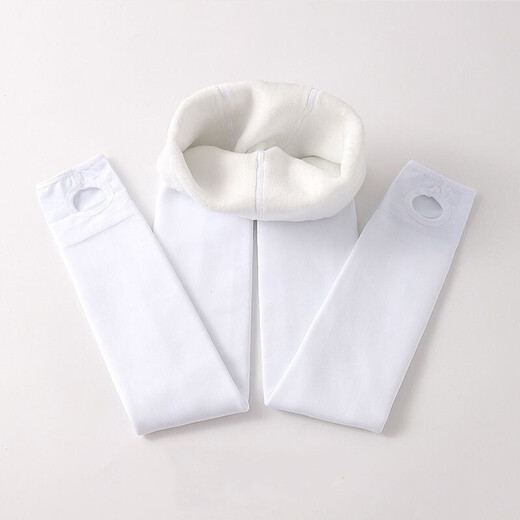 Леггинсы телесного цвета для девочек с перьями, зимние бархатные и утолщенные детские колготки, весенние и осенние теплые тренировочные белые танцевальные носки, цвет кожи стопы, бархатные и утолщенные, один размер подходит всем, размер M, рекомендуемый рост 110-125 см.