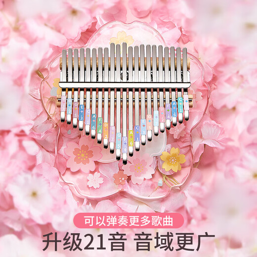 前谷（CEGA）女孩玩具拇指琴生日礼物男孩早教乐器卡林巴儿六一童节礼物 21音七星星月+绒布袋