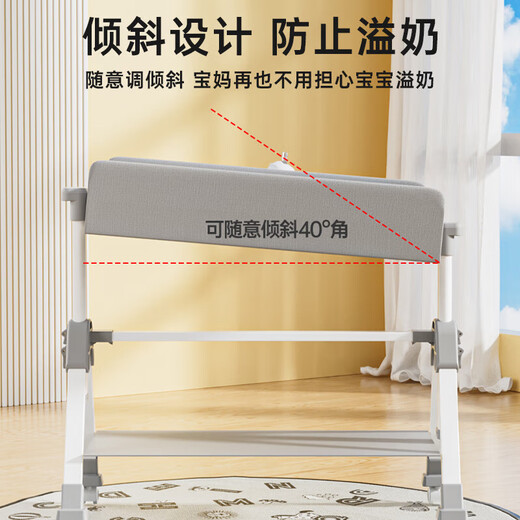 Jiexingguan Diaper Table Baby Care Table Baby Diaper Table Diaper Changing Operation Station Touching Table Baby Operation Station Castle Gray | Height Adjustable + Universal Wheel + Foldable