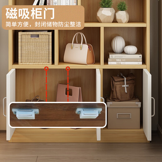 Yameile bookshelf bookcase floor-standing integrated wall-mounted office living room storage locker solid wood core bookcase bookshelf cabinet